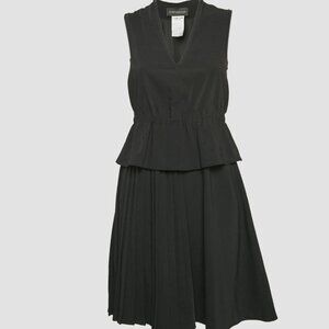 Sportmax Black Crepe Sleeveless Mini Dress size small